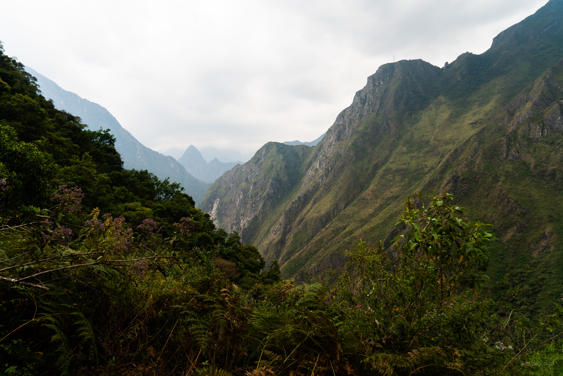 View on the way down