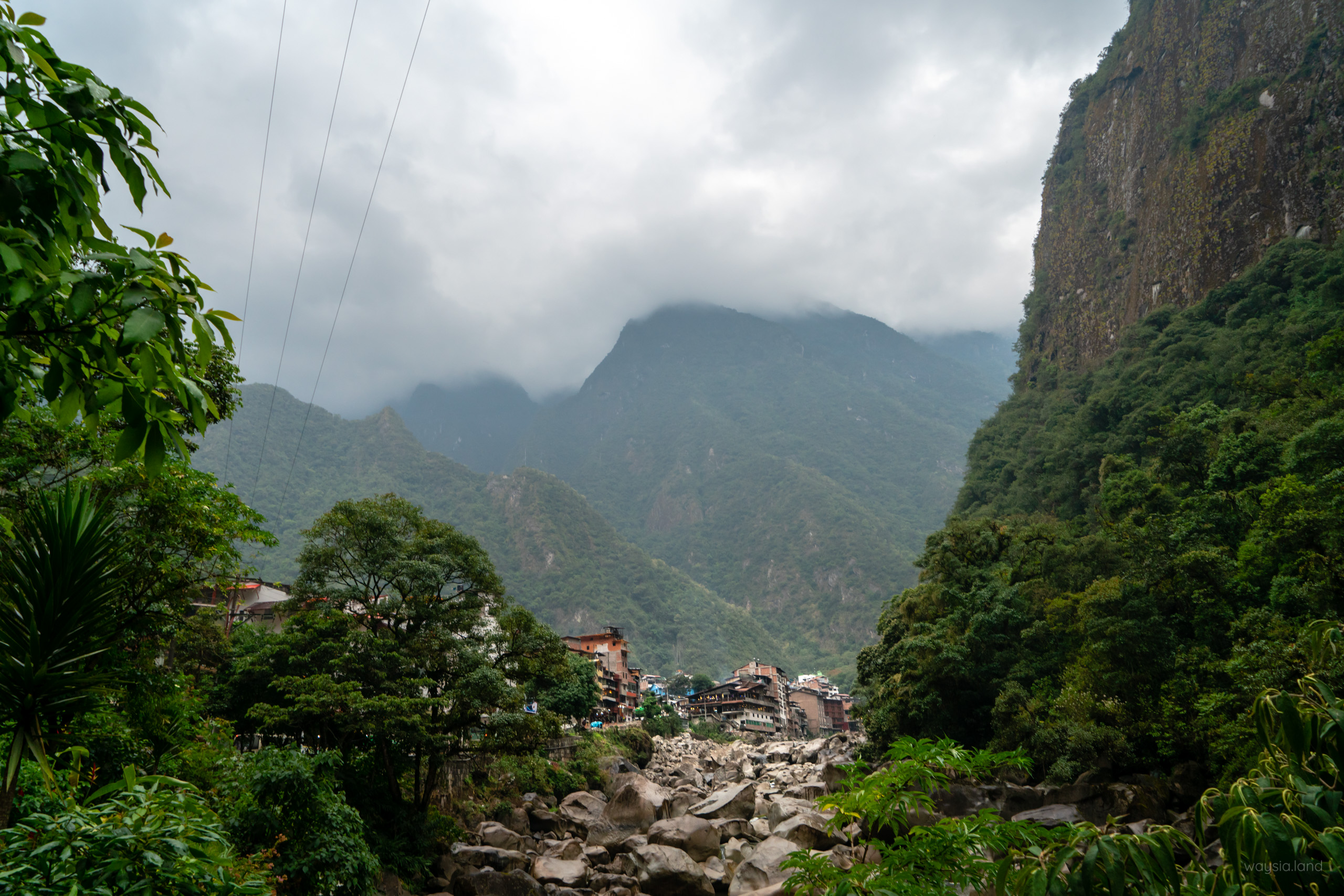 Aguas Caliente at the base of Machu Picchu.