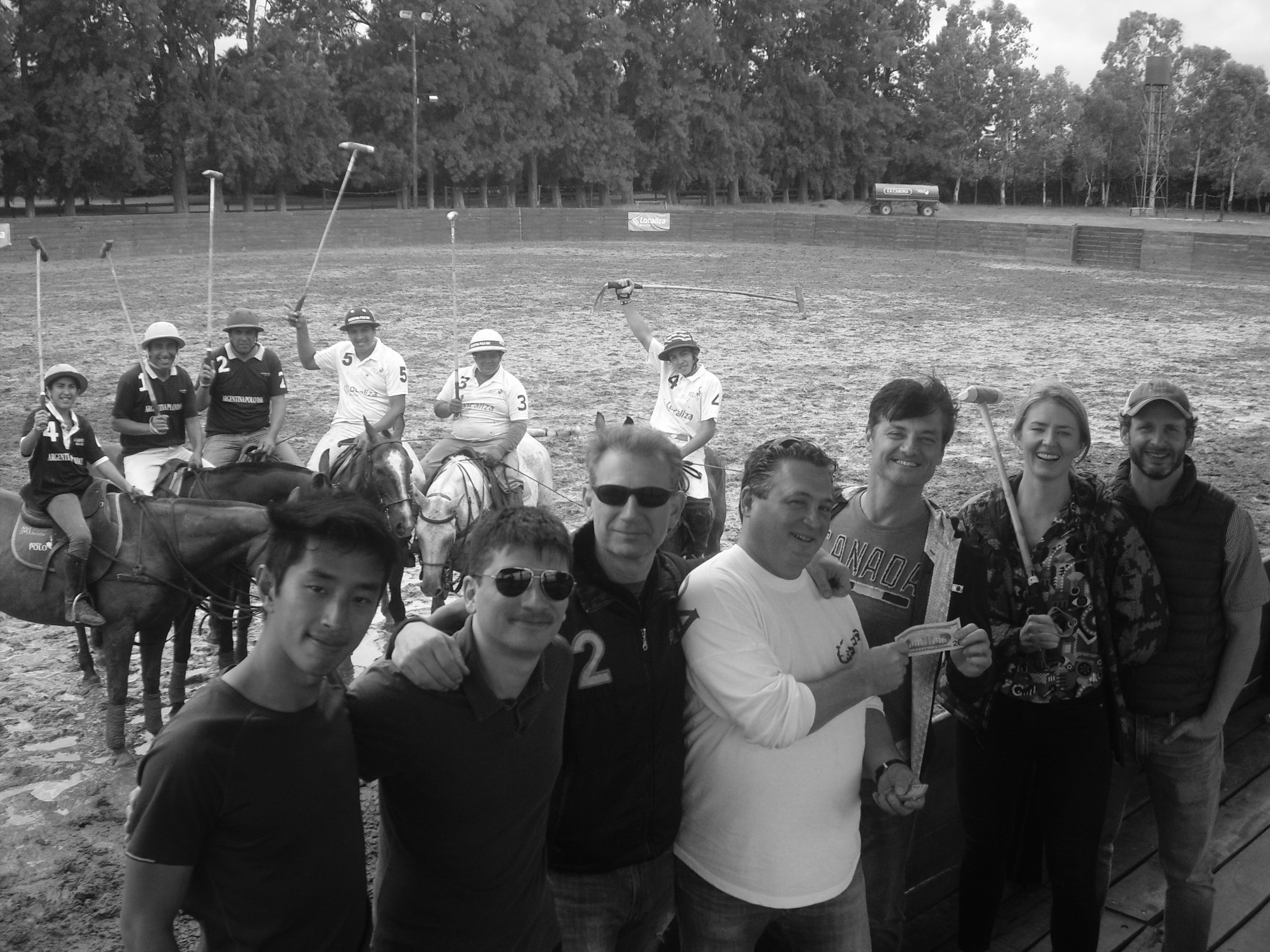 Left to right: Me, can't remember, the 3 stooges, happy couple. Photo credits: Argentina Polo Day