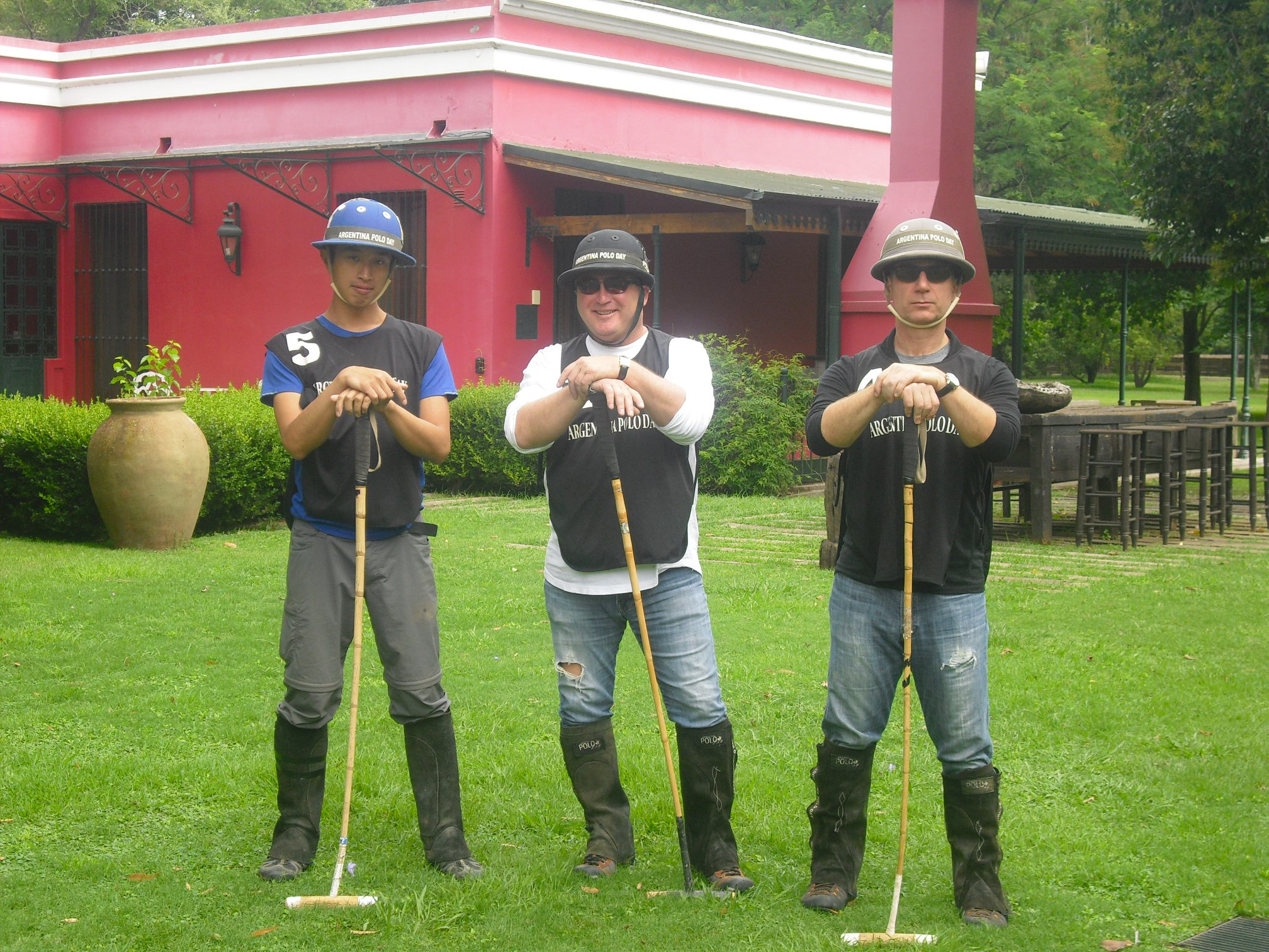 Left to right: Me, Curly and Larry. Photo credits: Argentina Polo Day