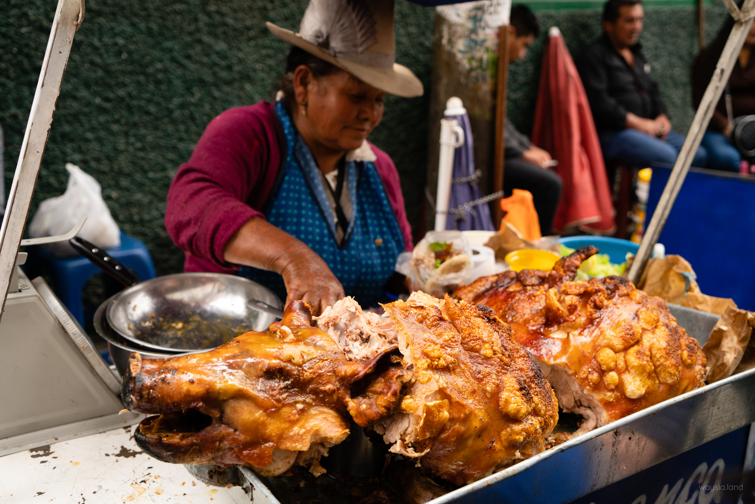 Huaraz markets - street roast pig! 🐖