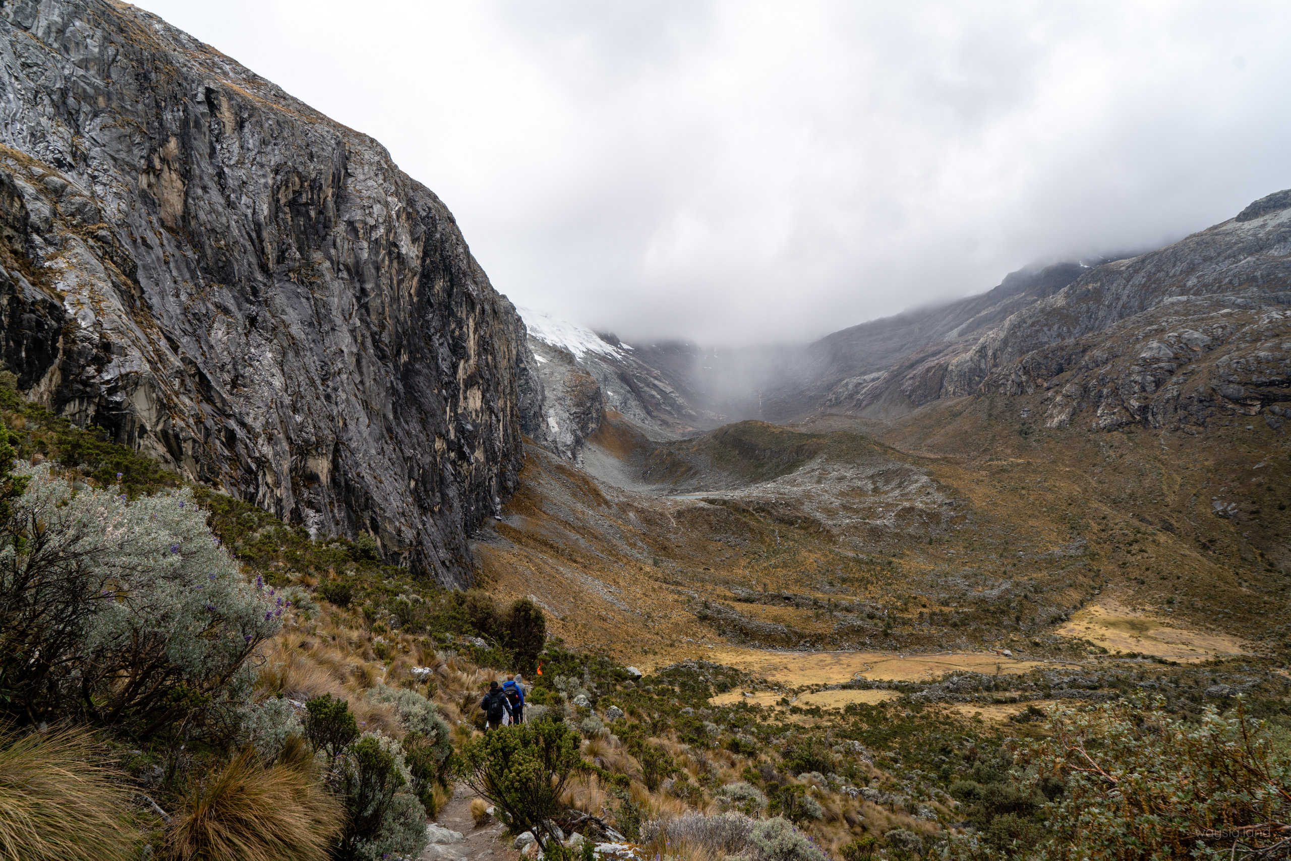 Looking back down at a plateau I thought the lake was at