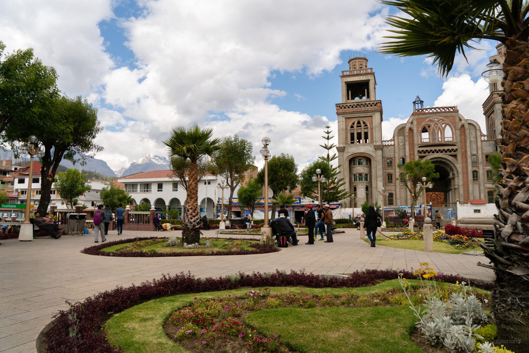 Huaraz main square Peru