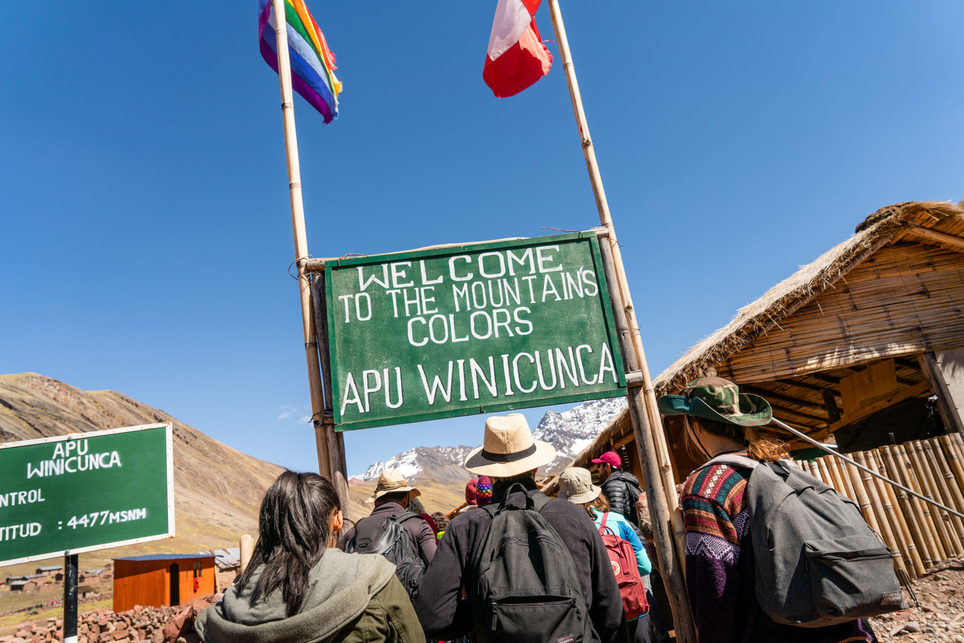 Ticket Control at Apu Winicunca - Rainbow Mountain Hike